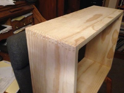 edges sanded.  next cut the angle for the chassis